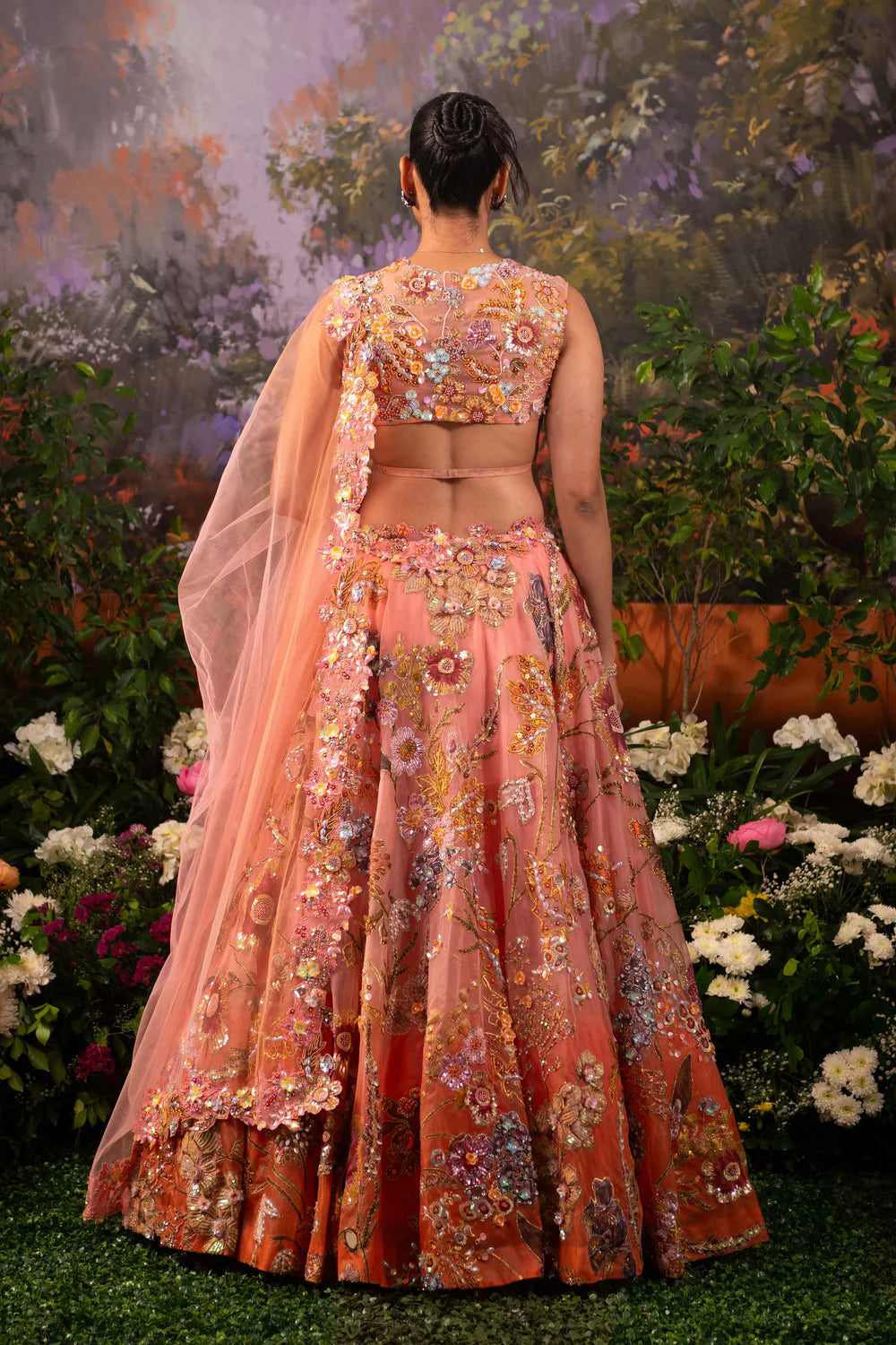 Georgette Lehenga Design