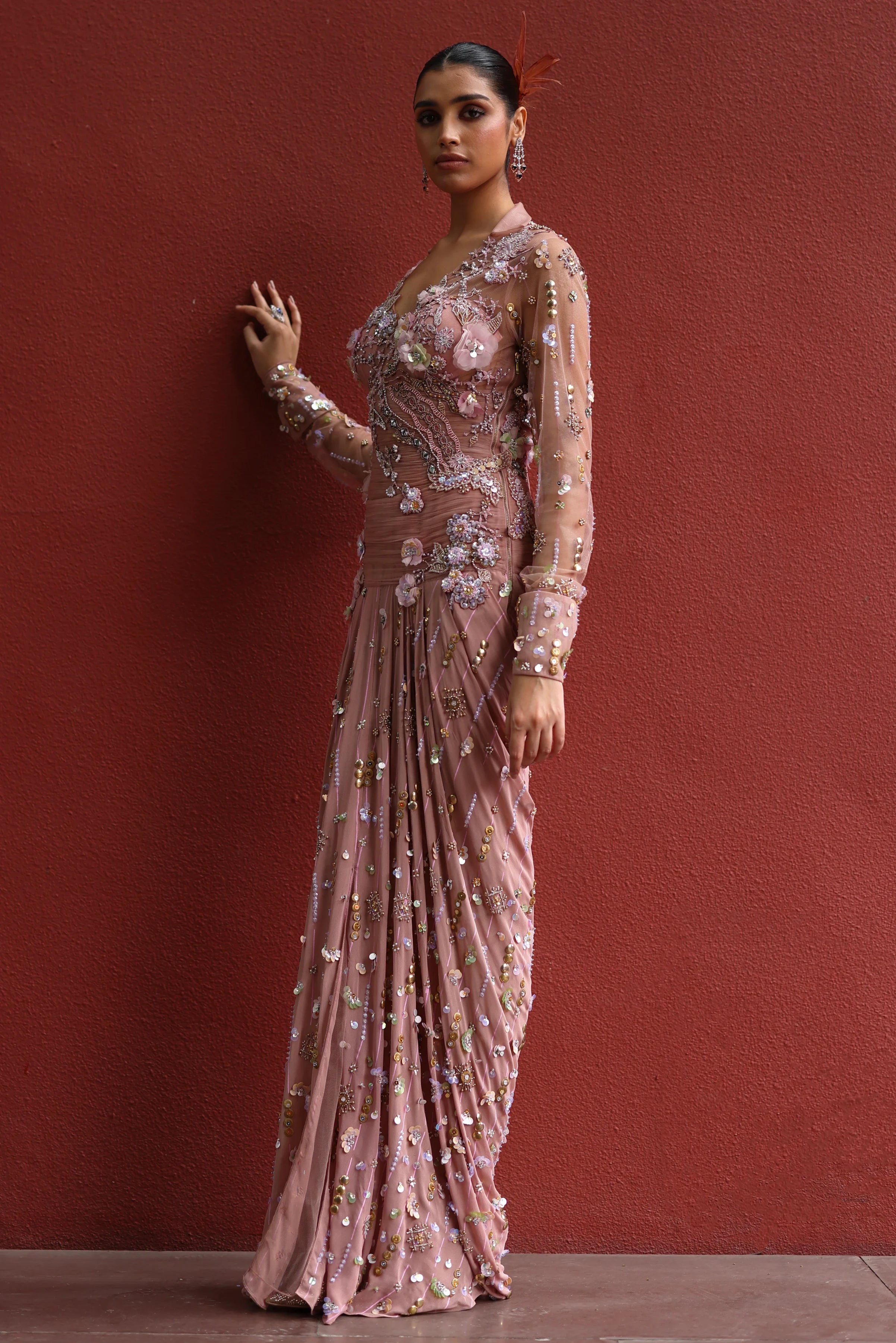 Chaya Drape Designer Dress online