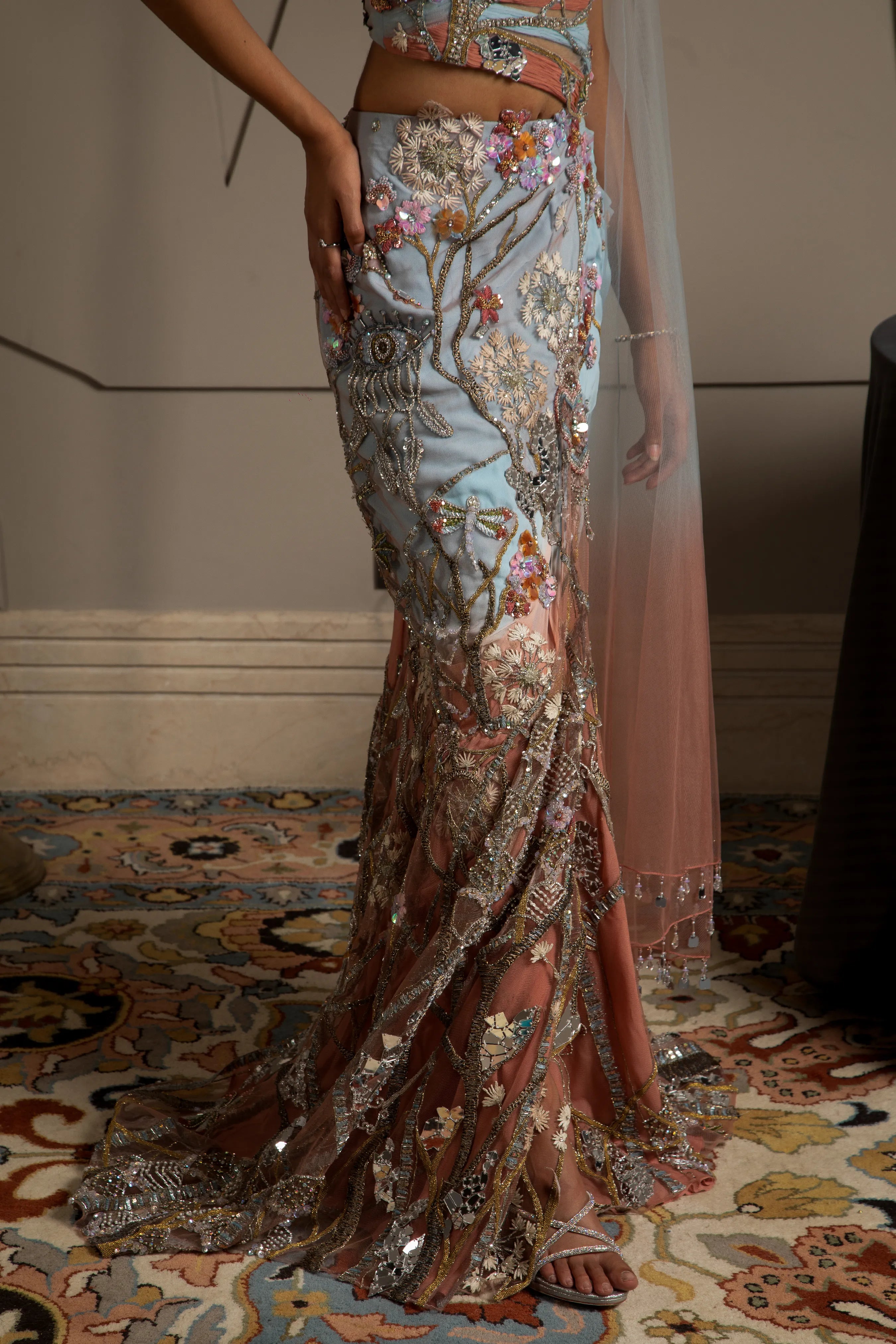 Pre Draped Saree Party wear