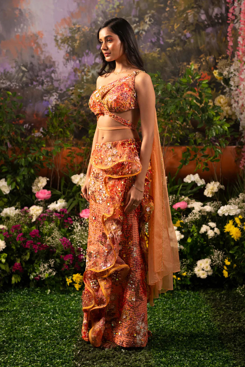 Designer drape saree for women