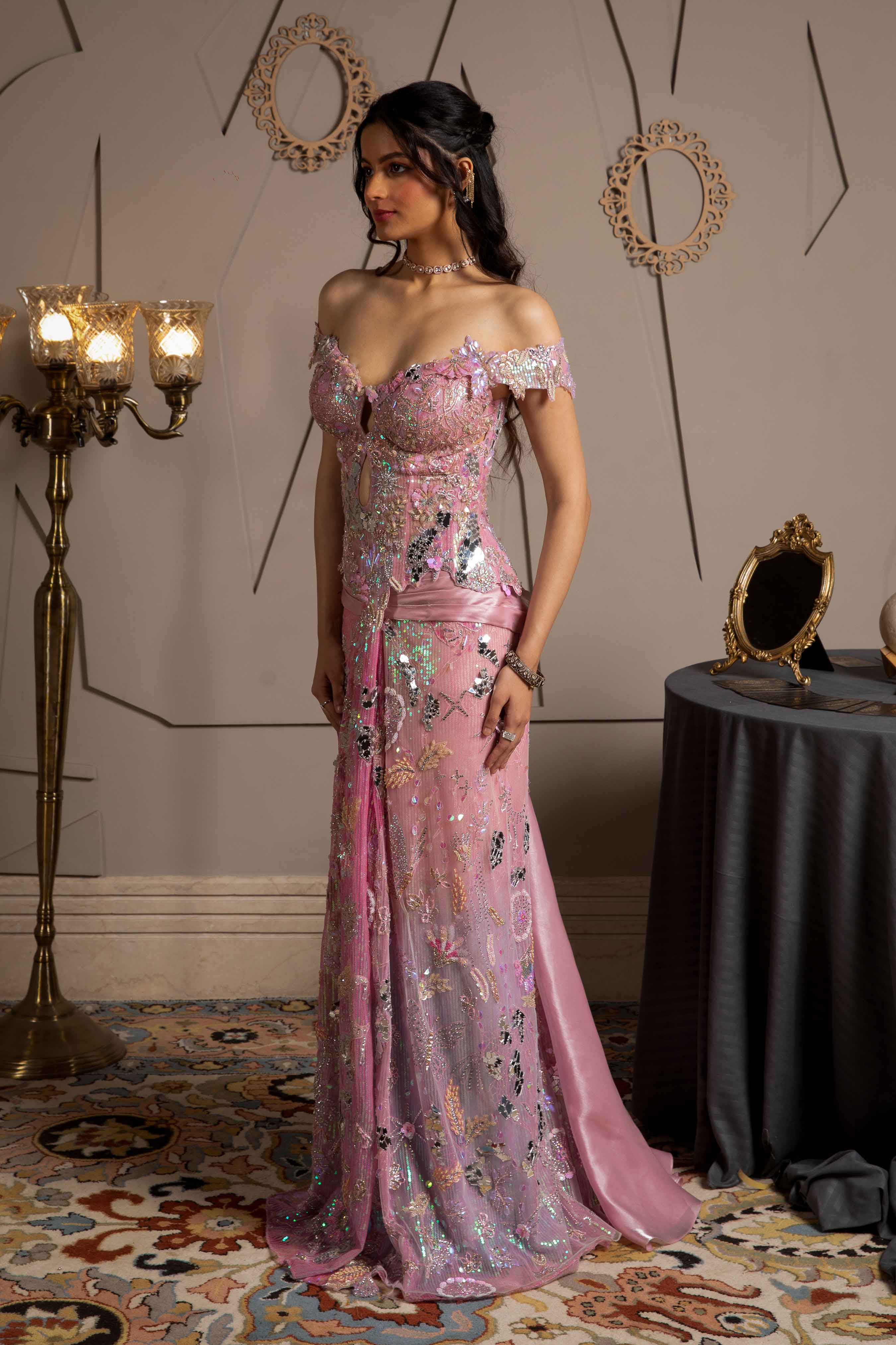 Lura Pre draped corset dress for women