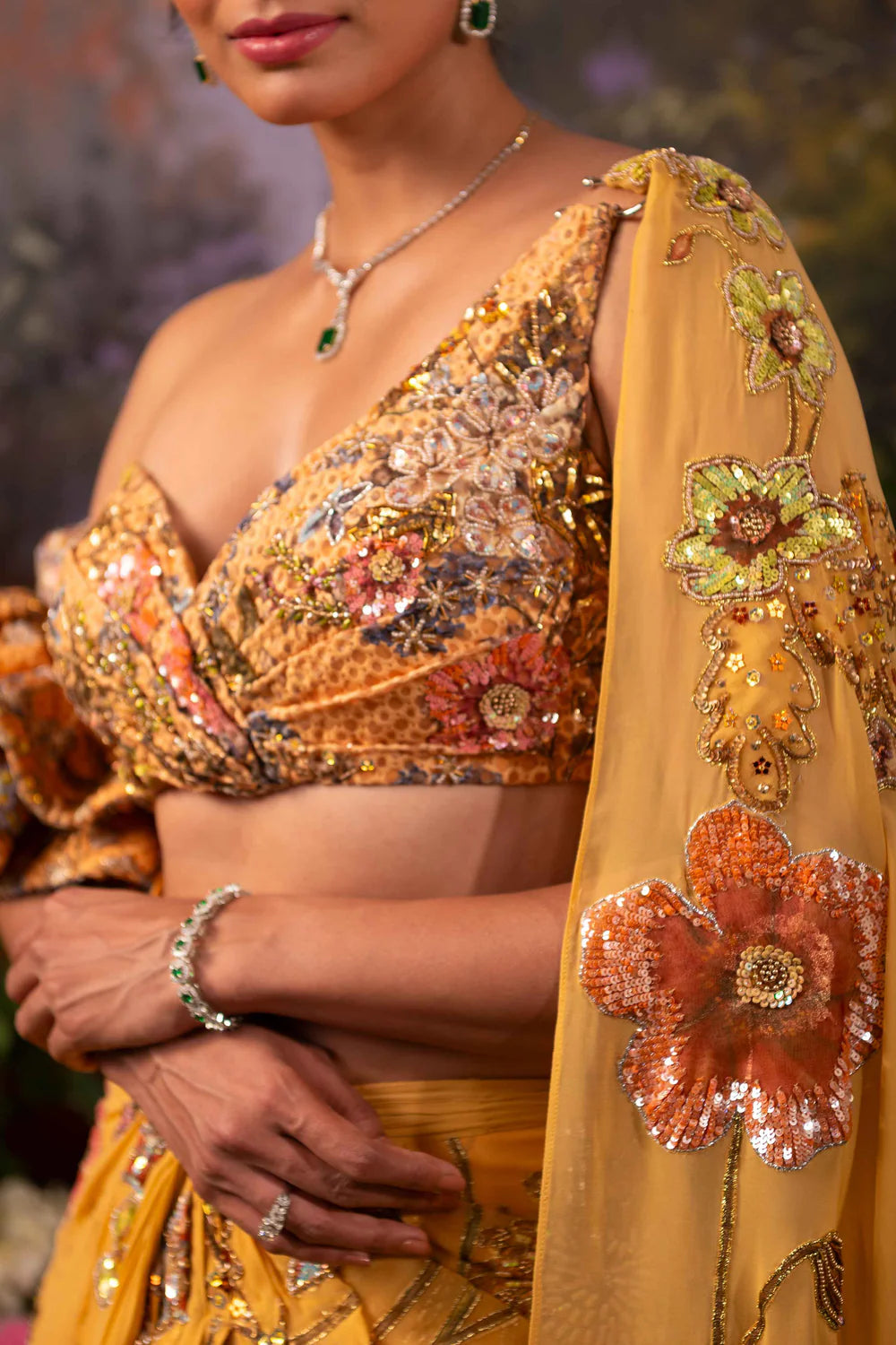 Nargis Embroidery Saree Dress