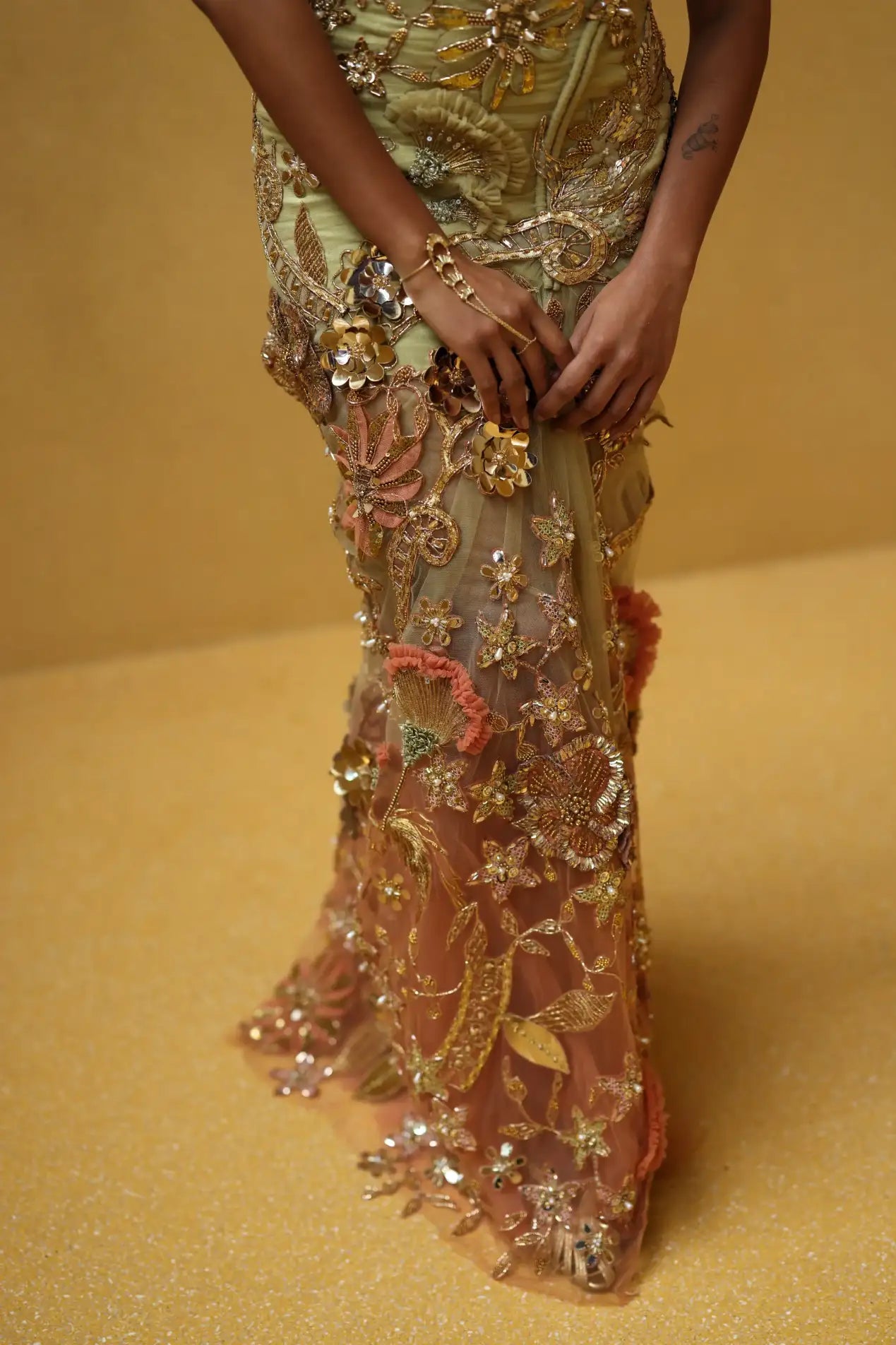 Indo western drape dresses for girls