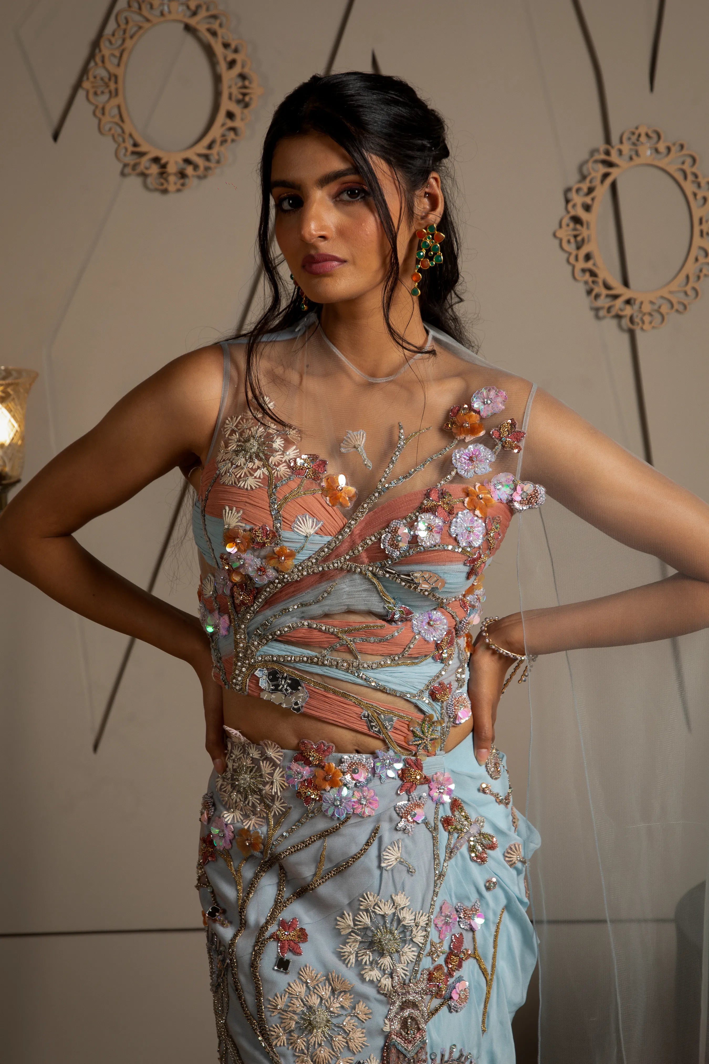 Pre Draped Saree dress