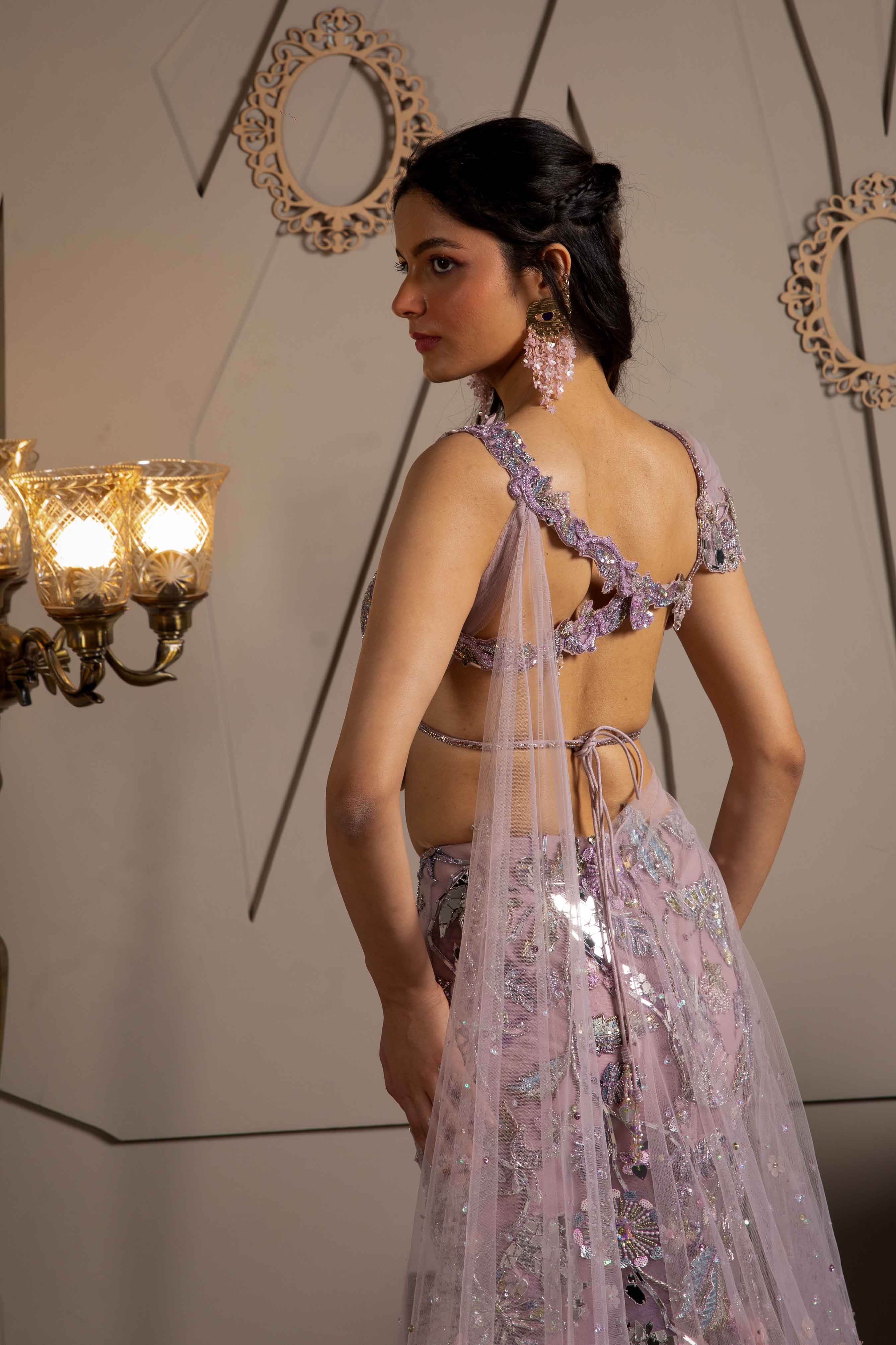 Shimmer Net Lehenga designs
