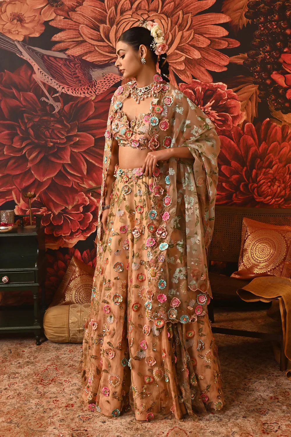 Bahaar silk lehenga designs online