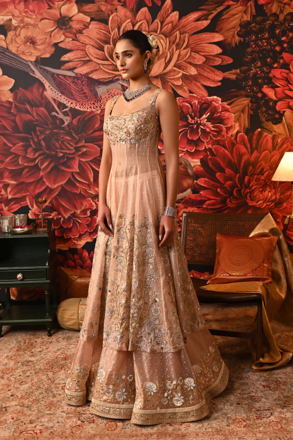 Party Wear Gown with full sleeves
