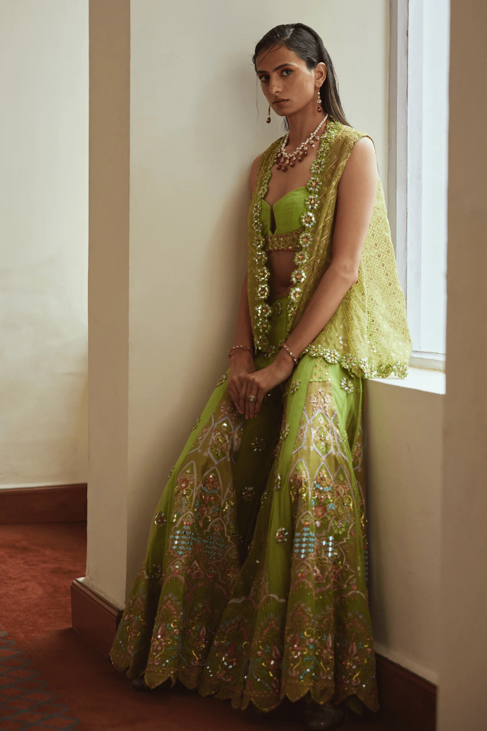 Women in green outfits