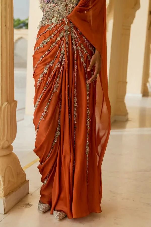 Gaia Coral Saree Design