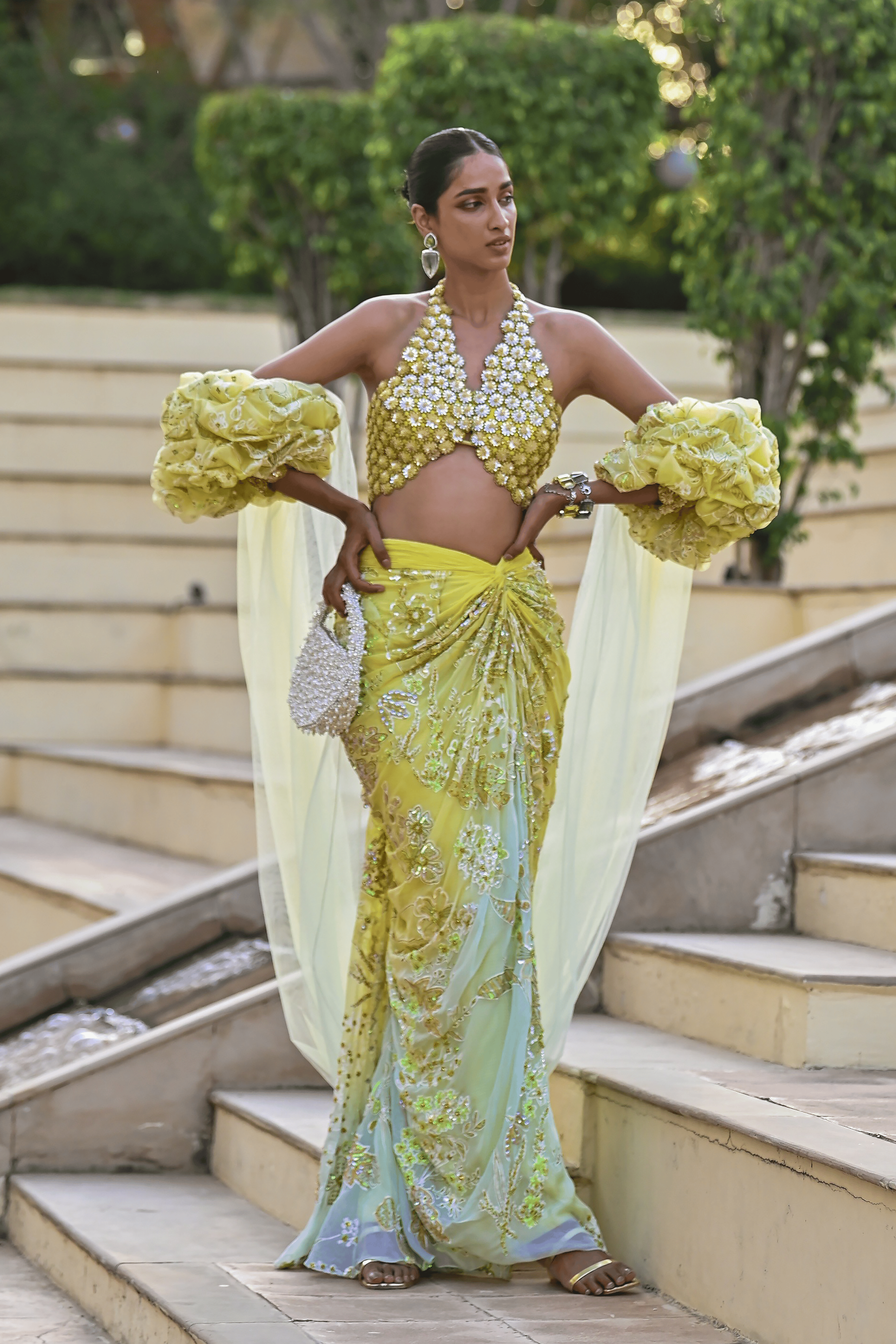 Designer Reva Full Sleeves Saree