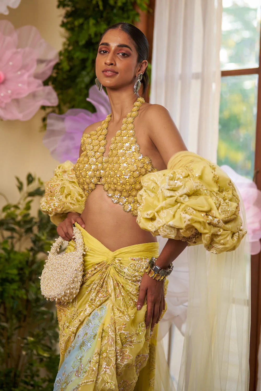 Yellow Reya Designer Saree