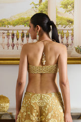 Perla Cowl- Neck Bustier