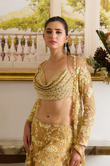 Perla Cowl- Neck Bustier