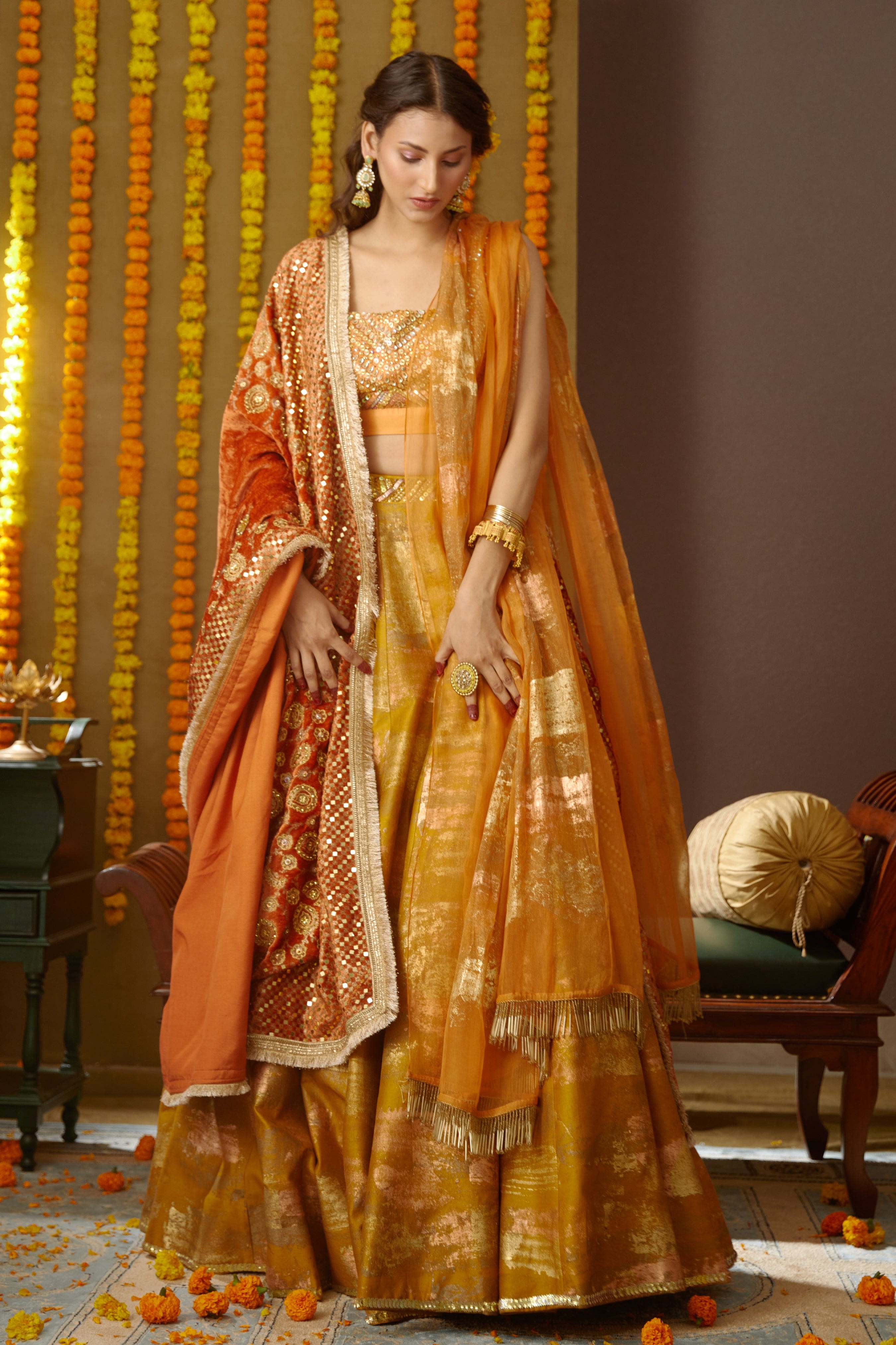 Arshi yellow lehenga set with blouse