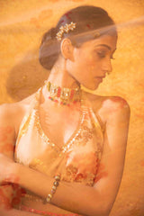 Lightweight printed dupatta paired perfectly with the Mahira Lehenga Set.