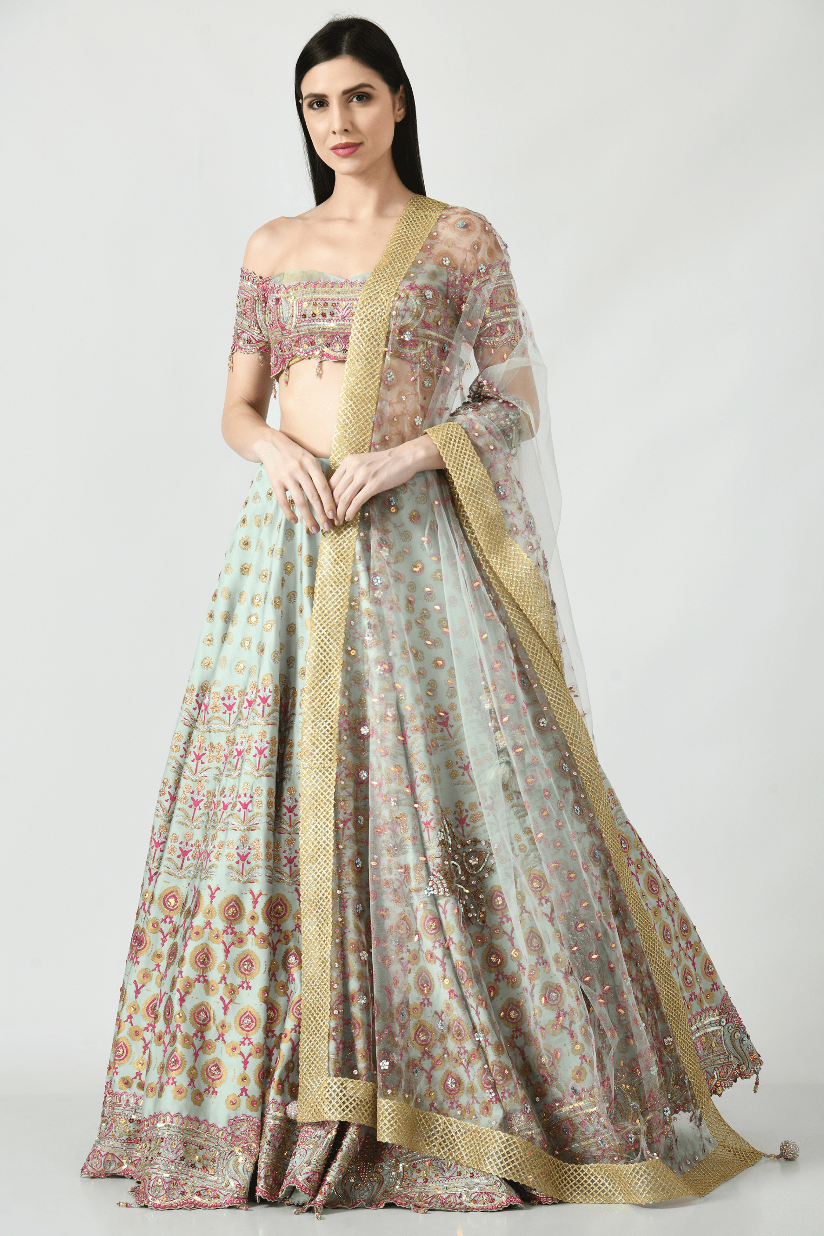 Saima Silk Designer Ghagra Choli Set