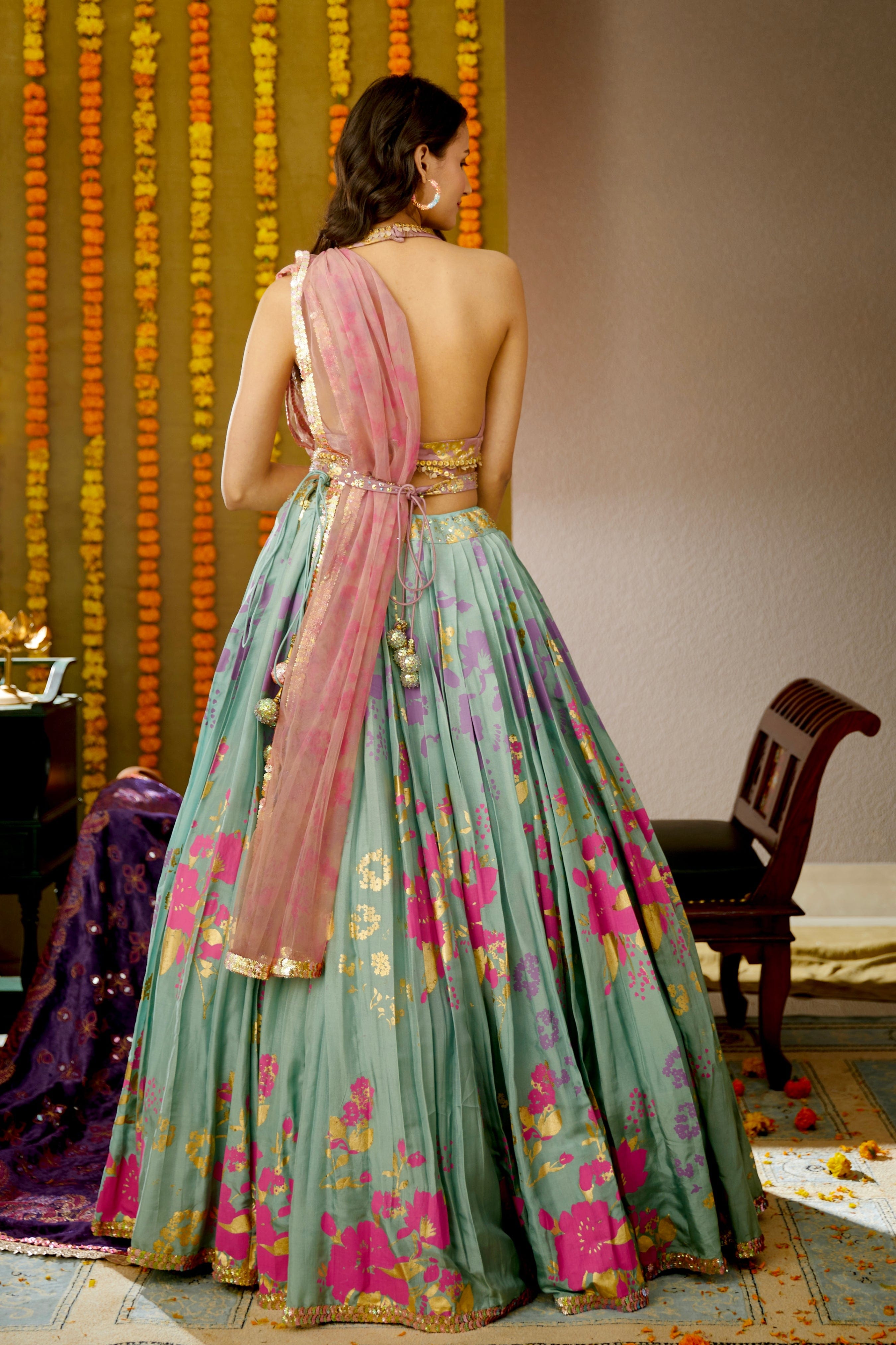 Ula Printed color Lehenga Designs